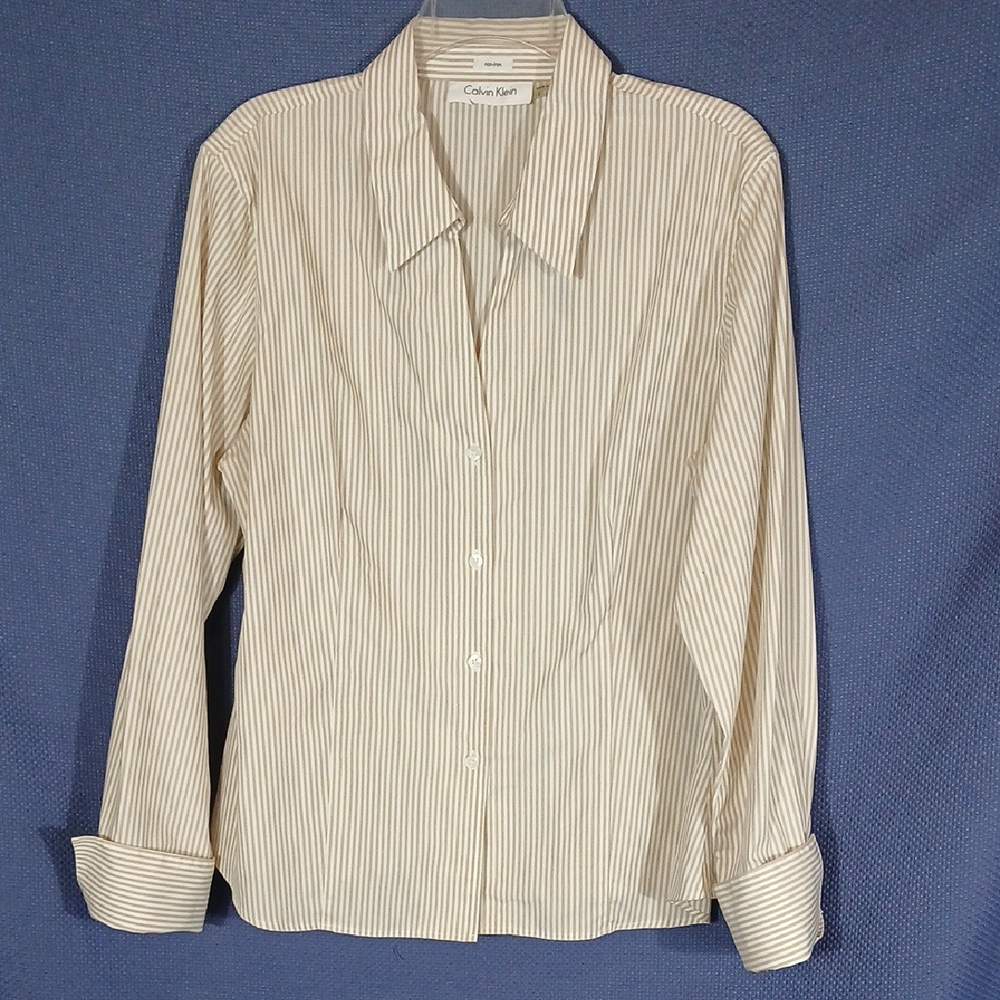 No-iron Crisp Cotton Calvin Klein Button-down Shirt